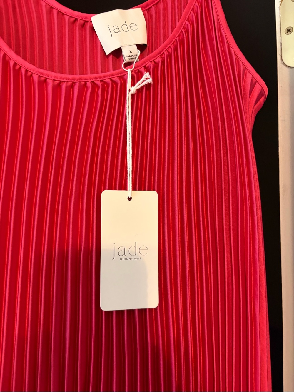 Johnny Was Hot Pink Pleated Maxi dress🩷NWT - Picture 5 of 8